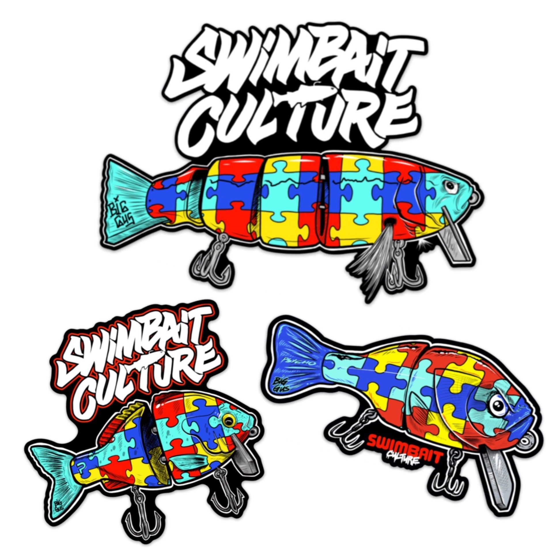 SwimBaits For Autism 3 year Decal Pack Pre Order